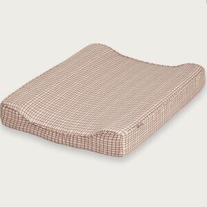 Garbo and friends brand Satin Changing Cushion Checks Rust
